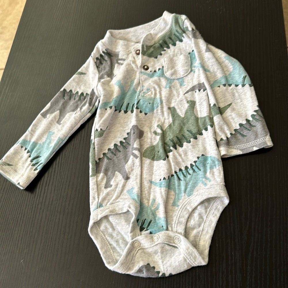 Dinosaur long sleeve onesie